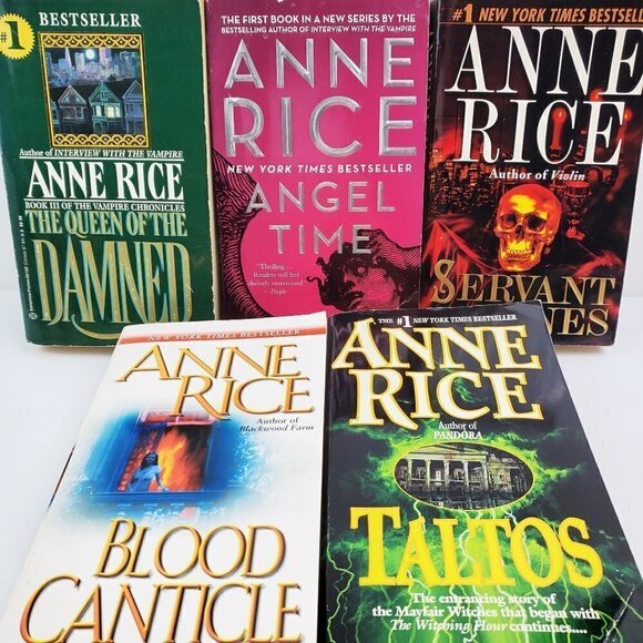 Anne Rice 5 Book Lot Gothic Horror Paperbacks - Queen of Damned, Taltos + More - Picture 1 of 12